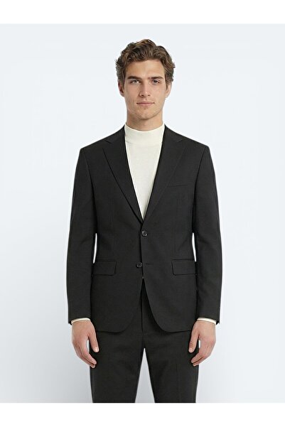 Kip بدلة سوداء مستقيمة من مزيج الصوف الحديث