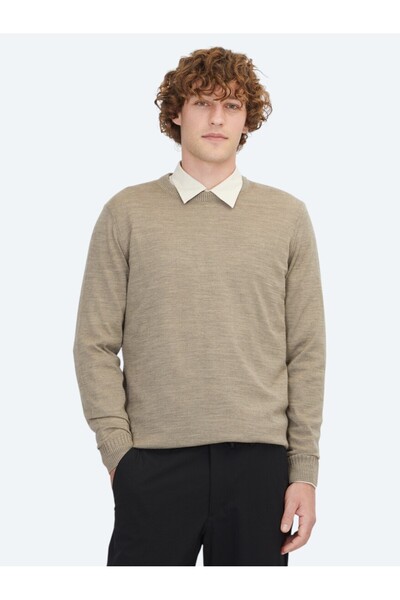 Kip Vizon Велосипедний комір з жакардовим візерунком, трикотажний светр з вов...