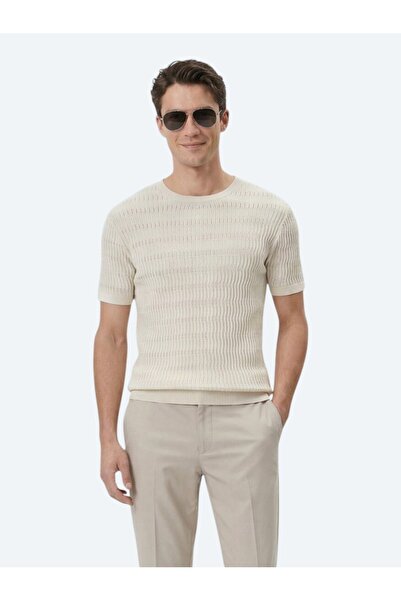 Kip Бежевий трикотаж з візерунком у вигляді велосипедного коміра