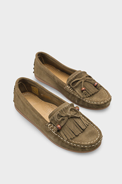 Capone Outfitters Almire Γνήσιο Δέρμα Σουέτ Με χάντρες Με φούντες Comfort Γυν...