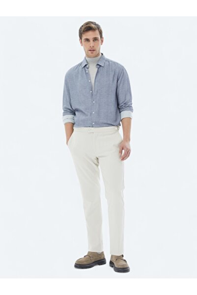 Kip بنطال كاجوال فضفاض منسوج باللون البيج