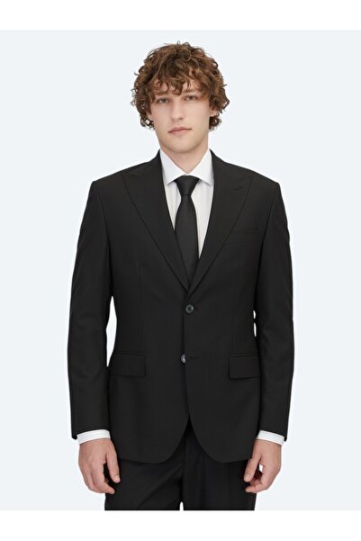 Kip بدلة سوداء مخططة حديثة