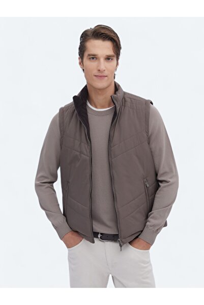 Kip Темно-сірий візон Regular Fit Прихований капюшон Повсякденний тканий спор...