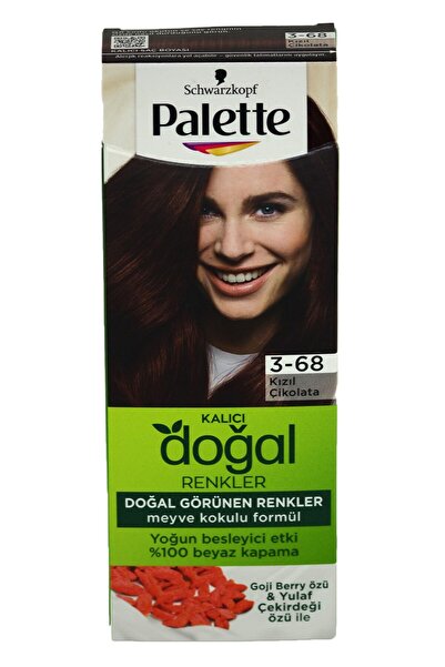 Palette Krem Saç Boyası Doğal Renkler 3.68 Kızıl Çikolata