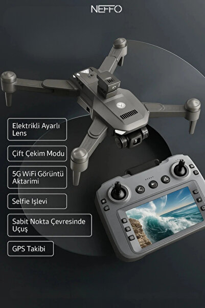 NEFFO C29S GPS 4K ESC Kamerali Drone 1KM Menzil 25 DK Ucus Brushless Motor Ak...