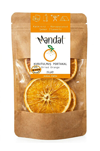 Mandal 25 جرام برتقال مجفف - شرائح فواكه مجففة
