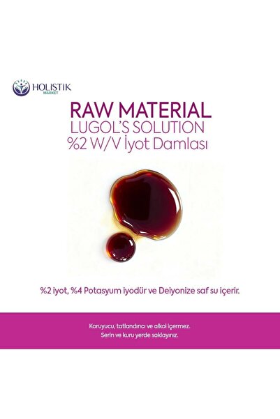 FW Nutrition Raw Material Lugol's Solution %2 Damla 30 ml | %2 İyot & %4 Potasyum İyodür |