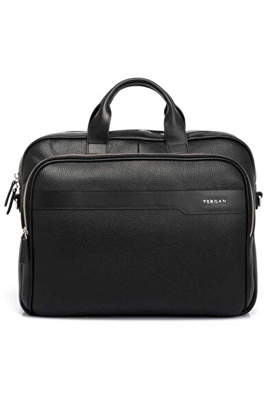 Tergan Siyah Hakiki Deri Erkek Evrak Çantası - S1EV00021411-D3H