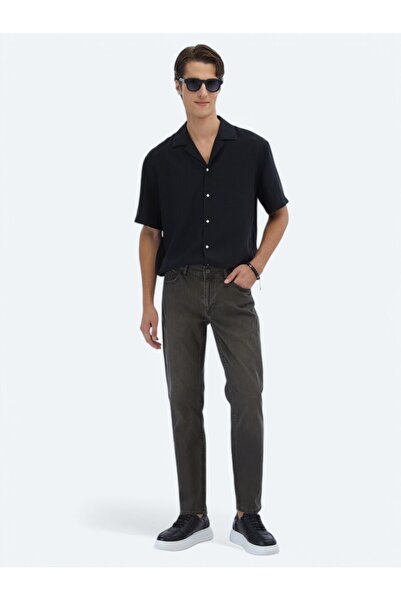 Kip Коричневі брюки Slim Fit з суміші бавовни та деніму