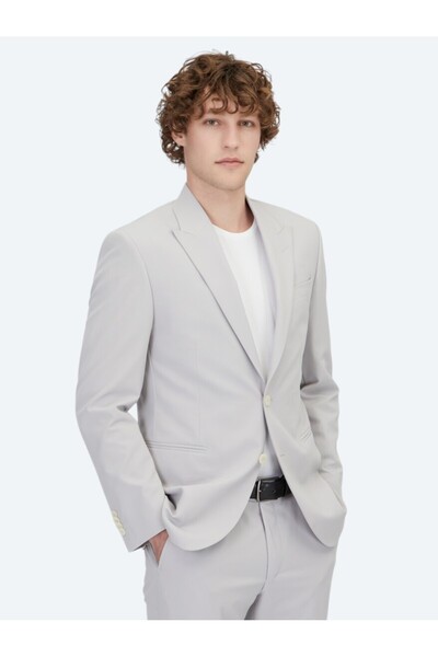 Kip بدلة رسمية ضيقة بلون رمادي فاتح