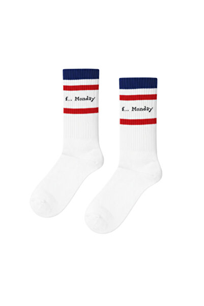 CARNAVAL SOCKS Fuck Monday Печатни цветни спортни чорапи с мотиви