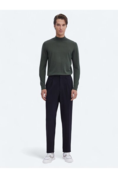 Kip Carrot Fit Темно-сині штани з візерунком