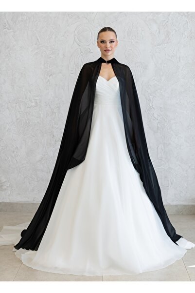 paris in paris CAFTAN-ROCHIE DE MIREASĂ DIN șifon NEGRU-PĂLĂRIE DE SUS-ROCHIE...