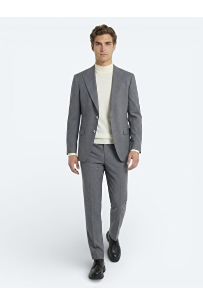 Kip بدلة رمادية من مزيج الصوف السادة