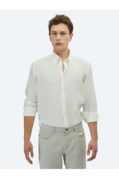 Kip Біла сорочка Regular Fit з тканого матеріалу для повсякденного носіння