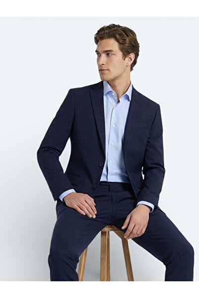 Kip بدلة من الصوف المخلوط باللون الأزرق الداكن