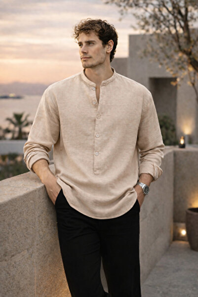 Valiberta Cămașă oversize pentru bărbați, ușoară și respirabilă, cu jumătate ...