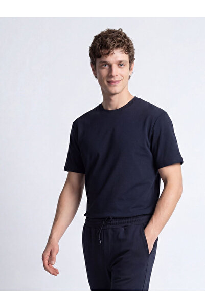 Kip تي شيرت برقبة دائرية باللون الأزرق الداكن