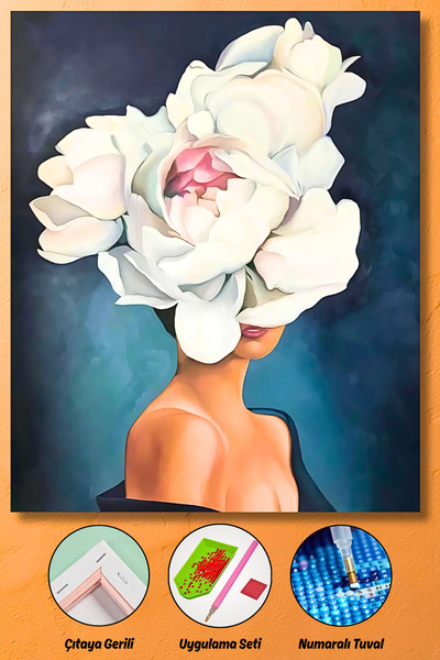 HONDEP 5D Sayılarla Elmas Boyama 50x40 cm Kendin Yap DIY Puzzle Hobi Seti Moz...