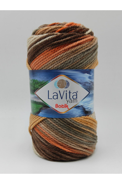 LaVita Yarn خيط تريكو يدوي باتيك 100% أكريليك 100 جرام (DG07 SKULENT)