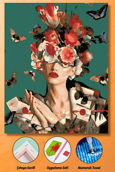HONDEP 5D Sayılarla Elmas Boyama 50x40 cm Kendin Yap DIY Puzzle Hobi Seti Moz...