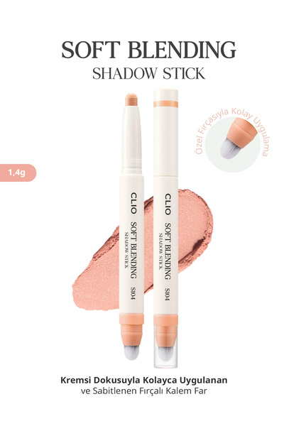 CLIO Kremsi, Kolayca Uygulanan ve Sabitlenen Fırçalı Kalem Far Soft Blending ...