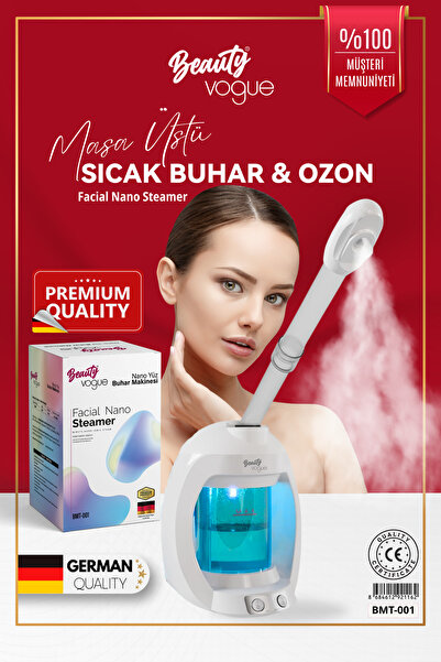 Beauty Vogue Masaüstü Vapozon Yüz Sıcak Buhar Makinesi Ozonlu Cilt Bakımı Pro...