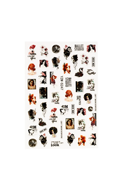 POP Beauty Nail Art Tırnak Süsleme Sticker, Tırnak Dövmesi, Tırnak Tattoo