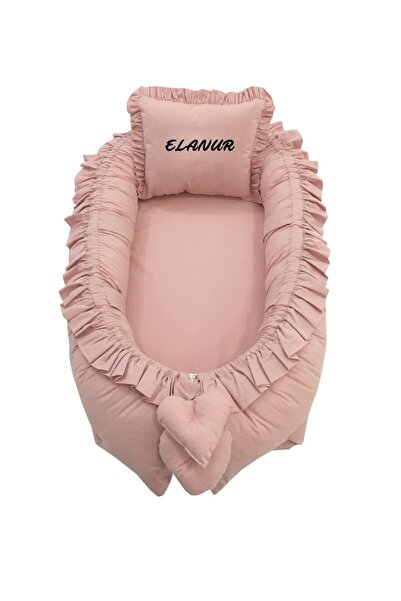 Babynest - Safe Sleeping Bed with Powder Color Ruffle