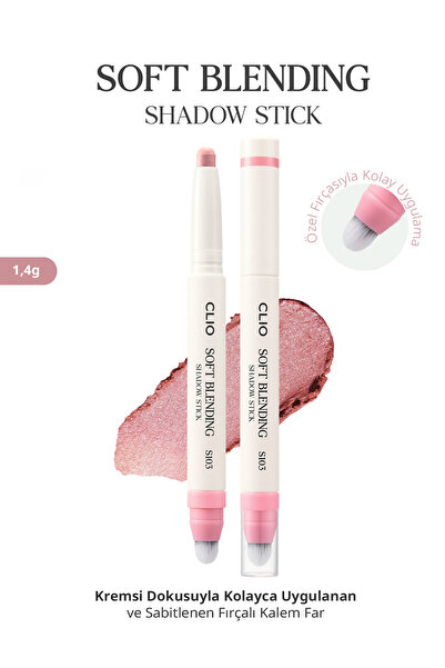 CLIO Kremsi, Kolayca Uygulanan ve Sabitlenen Fırçalı Kalem Far Soft Blending ...