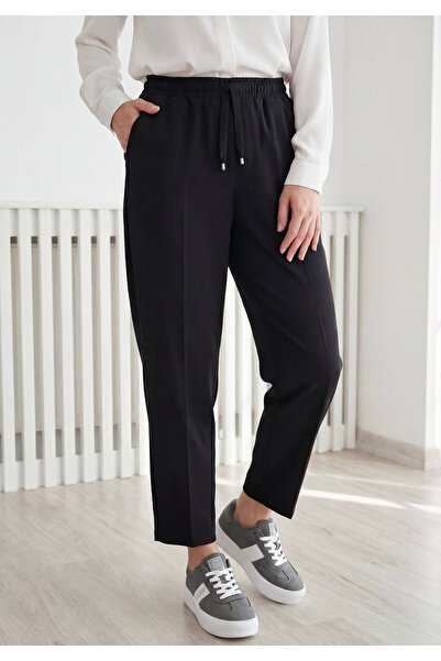 MİHRA STORE Ασιατικό παντελόνι με καρότο MT1444 Μαύρο