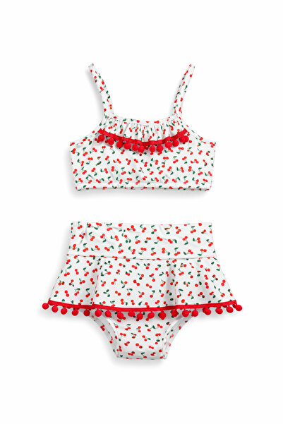 Beniizle طقم بيكيني للفتيات من كيريز منقوش مطبوع