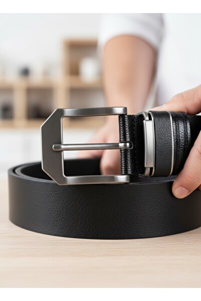 Deribond Μαύρη Ανδρική Ζώνη 100% Γνήσιο Δέρμα 4 εκ