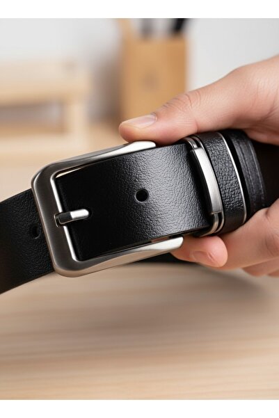 Deribond Μαύρη Ανδρική Ζώνη 100% Γνήσιο Δέρμα 4 εκ