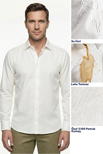 Kiğılı Μακρυμάνικο πουκάμισο Slim Fit Classic Nano Care, αδιάβροχο, ανθεκτικό...