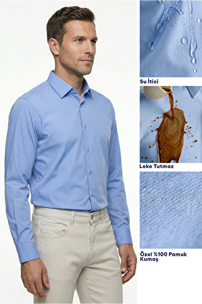 Kiğılı Дълъг ръкав Класическа Nano Care Водоотблъскваща Устойчива на петна 4 ...