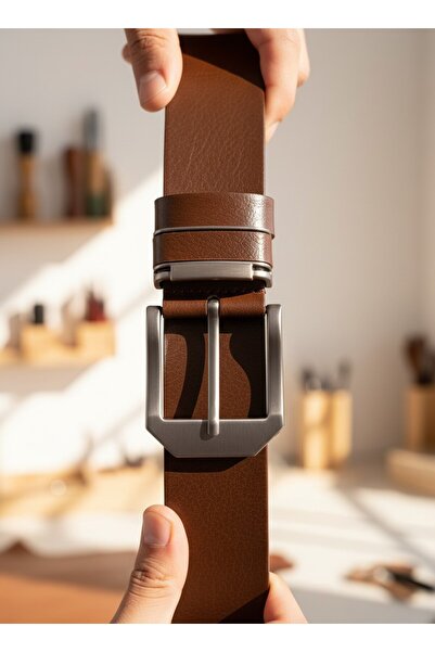 Deribond Καφέ Ανδρική Ζώνη 100% Γνήσιο Δέρμα 4 εκ