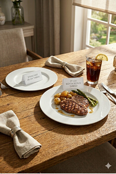 Alessi Porselen 27 Cm 6'Lı Servis Tabağı Beyaz