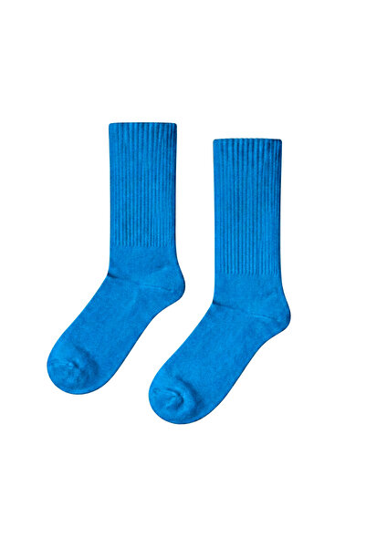 CARNAVAL SOCKS Albastru simplu - șosete sport colorate fără model