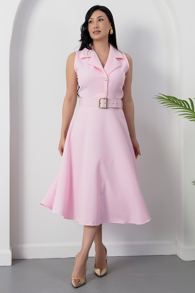 PULLIMM Рокля с риза и копчета, колан 2025-4244