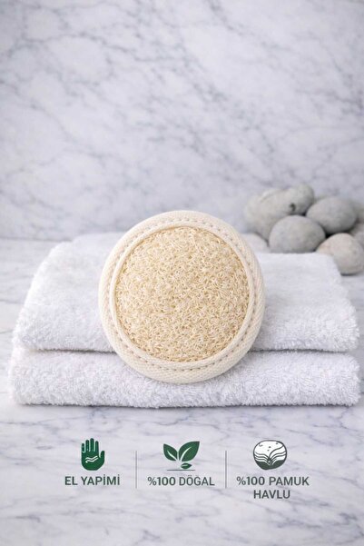 HB Organik Doğal Ürünler Kabak Lifi Banyo Yüz ve Vücut Kesesi (Peeling)