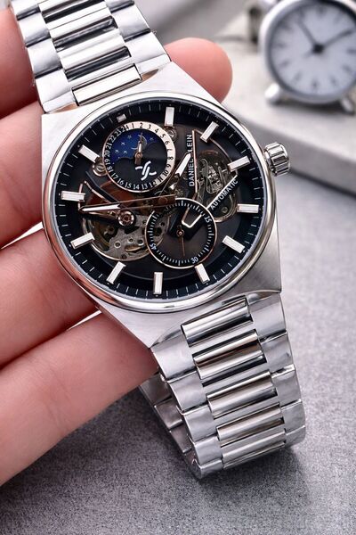 Daniel Klein ساعة يد رجالية مقاومة للماء بطول 30 مترًا مع خاصية اللف الأوتوما...