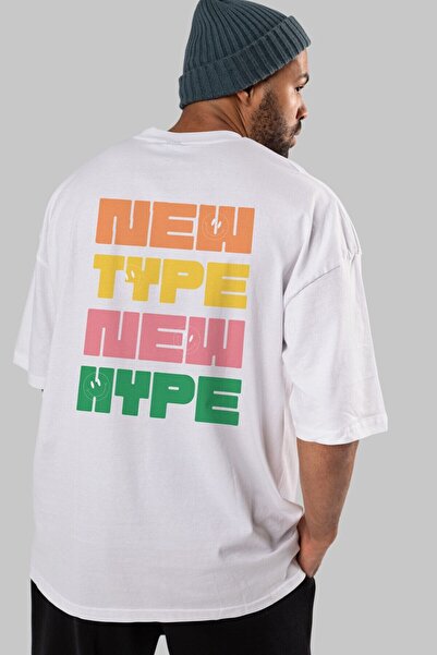 Ankhises Novi tip Novi hype Arka Štampano Bela Oversize kroj T-shirt Muškarci...