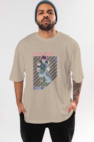 Ankhises Hisoka Morow 2 2 Anime Prednja Štampano Bež Oversize kroj T-shirt Mu...