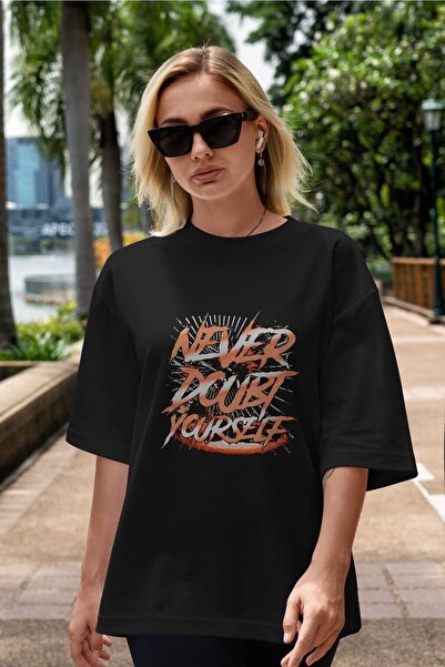 Ankhises Unisex Muškarci Žene okrugla kragna - Crna Oversize kroj T-shirt, Pr...