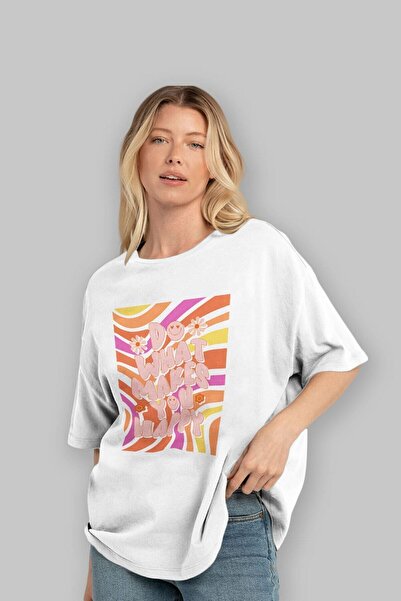 Ankhises Бела T-shirt Oversize kroj са Štampano на предњој страни, за мушкарц...