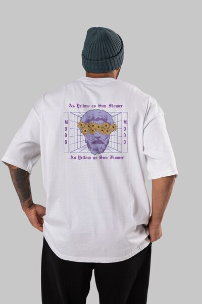 Ankhises Bela Oversize kroj T-shirt - Unisex, okrugla kragna , Leđa Štampano ...