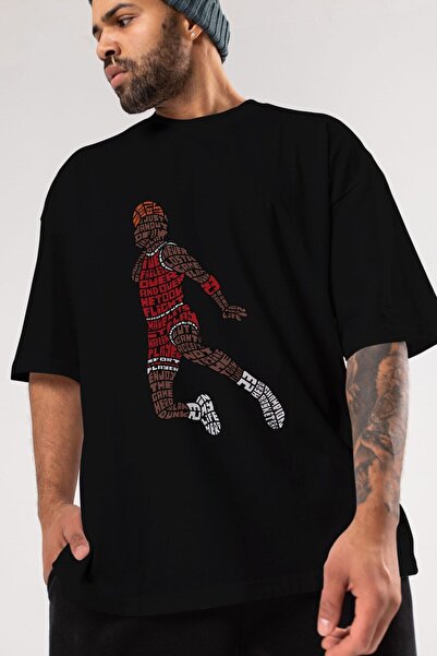 Ankhises Slamdunk Front Štampano Crna Oversize kroj T-shirt Unisex Muškarci Ž...