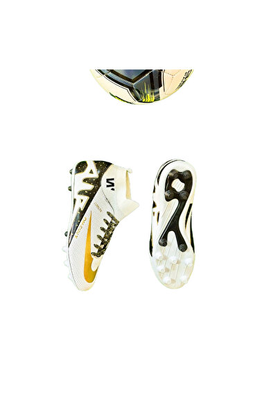 Walked Çoraplı Boğaz Yetişkin Erkek Çocuk Ünisex Dişli Çivili Beyaz Krampon H...