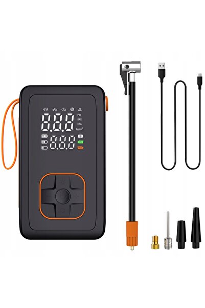 Stef's Cat Compresor Anvelope Portabil Auto 12V, Acumulator 3600 Mah, cu Mano...